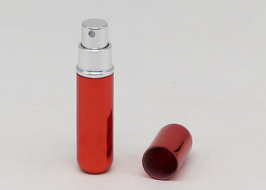 楕円形の赤い詰め替え式旅行香水スプレーのびんのポケット・サイズ小型香水の噴霧器